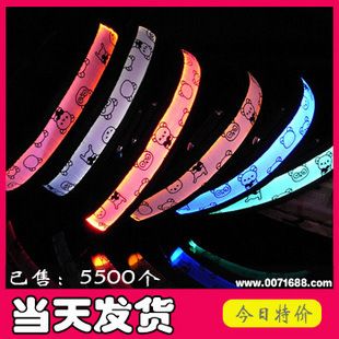 發光項圈 LED夜光狗帶閃光狗項圈 寵物用品啤啤熊項圈 8色