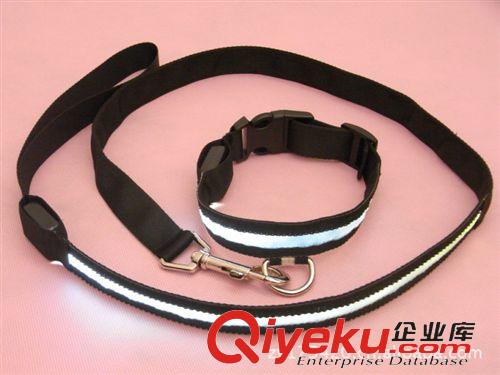 項圈+拉帶套裝 2.5CM黑款絲網牽引帶項圈適合大中型犬狗狗專用 牽引繩 狗套裝原始圖片2