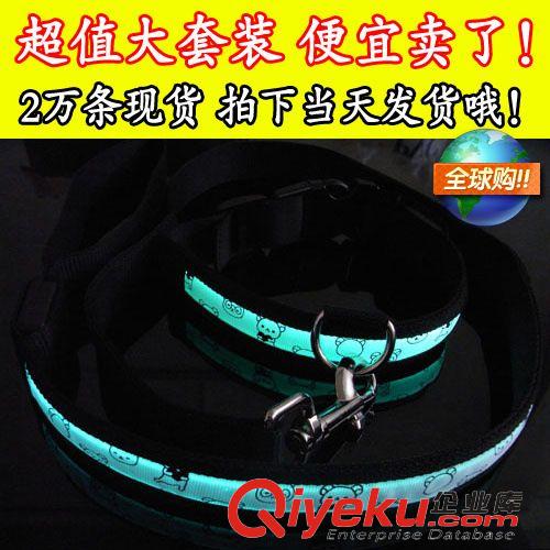 項圈+拉帶套裝 2.5CM黑款絲網牽引帶項圈適合大中型犬狗狗專用 牽引繩 狗套裝