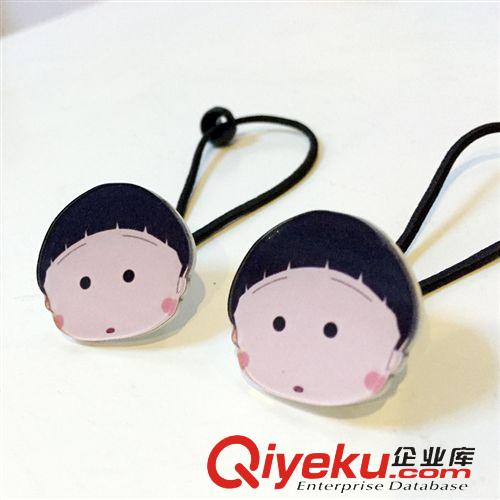 亞克力發飾 發飾批發 卡通可愛 日系 新櫻桃小丸子 亞克力 發繩飾品 皮筋頭飾原始圖片3