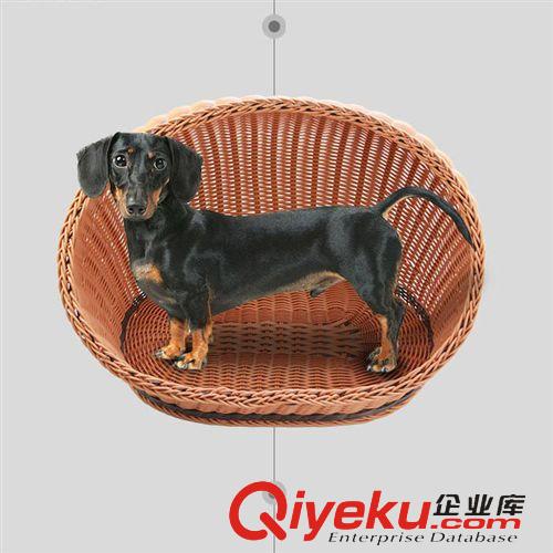 2015年5月新品 現(xiàn)貨批發(fā)寵物藤窩藤籃可拆洗不變形狗窩貓窩PE樹脂編織寵物窩原始圖片3