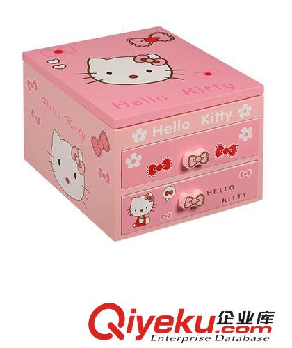 首飾盒 8元-10元 各種款式hello kitty木制質(zhì)首飾盒化妝盒收納盒