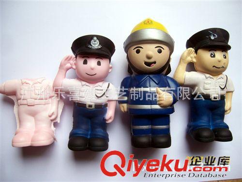 PU人物 樂喜建：PU發泡公仔慢高回彈公仔無氣味 卡通jc消防員壓力玩具