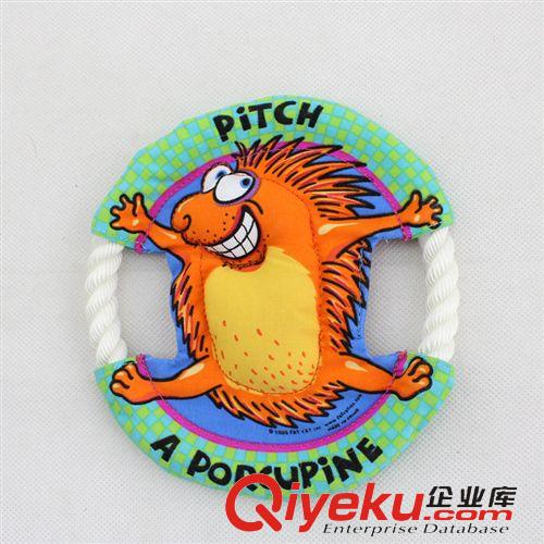 每月新品 小箭豬飛盤 寵物玩具玩具棉繩啃咬玩具 金毛薩摩邊牧玩具原始圖片3