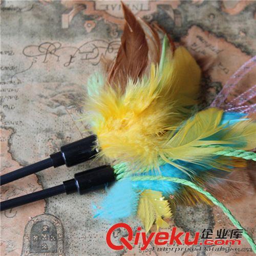 貓咪用品 逗貓棒 花蕊羽毛逗貓棒 寵物玩具貓貓玩具 小貓咪互動(dòng)貓棒逗貓桿原始圖片2