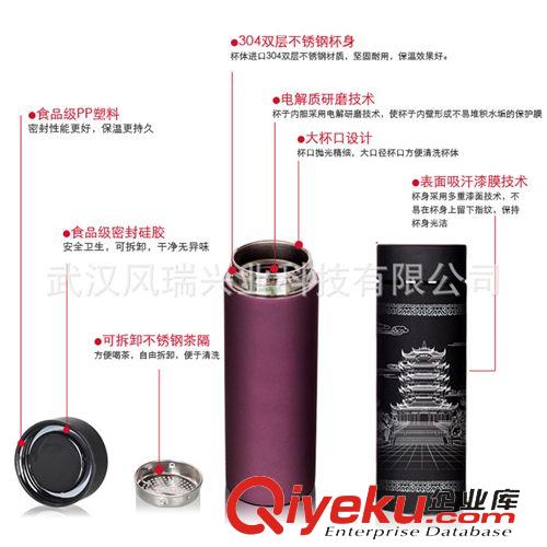 城市印象系列 山西運城特色商務禮品杯子鸛雀樓不銹鋼生態保溫茶杯整圈雕刻圖案原始圖片2