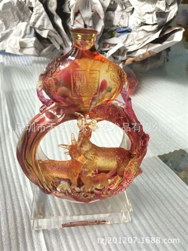 新品羊摆件 热销新款琉璃羊摆件 三羊开泰琉璃摆件 lty脱腊琉璃动物礼品