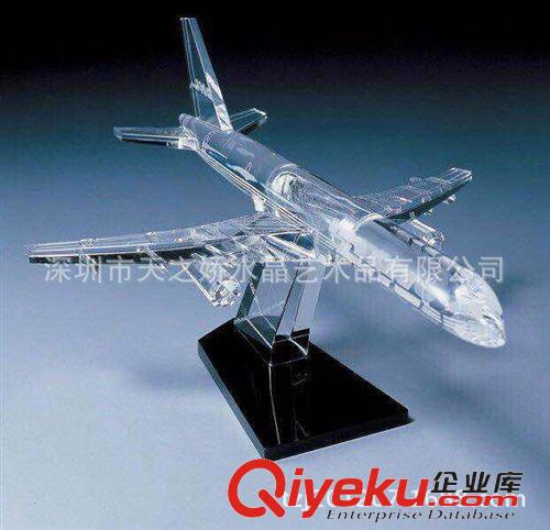 水晶產品 批發水晶殲十飛機 飛機模型 戰斗機模型水晶擺件 機場紀念擺件原始圖片3