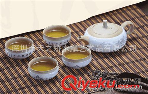 陶瓷產(chǎn)品 供應(yīng)骨瓷茶具汝窯系列財(cái)源滾滾茶葉罐 家居擺件 會(huì)銷禮品贈(zèng)品