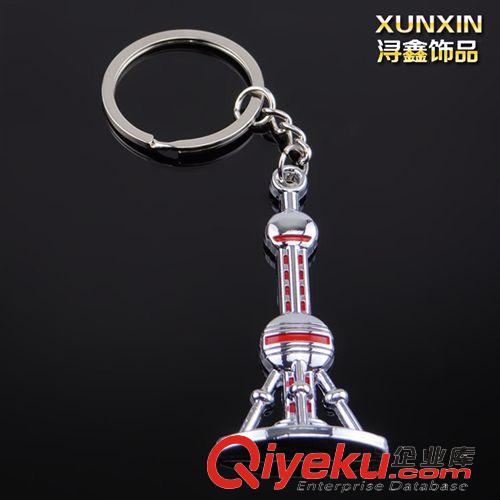 活動贈品系列 半立體東方明珠鑰匙扣 創(chuàng)意名勝古跡建筑物模型 上海地標鑰匙扣原始圖片3