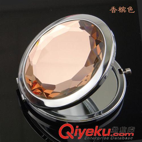 迷你-化妝鏡 廠家生產(chǎn) 滴膠印刷山水畫圖案古典化妝鏡 復(fù)古青花瓷化妝鏡 實用原始圖片3