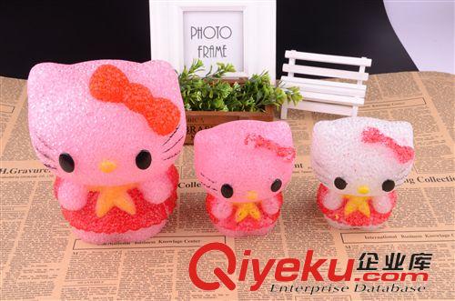 2015新款 夜市地攤熱賣玩具 七彩發光kitty貓玩具 貓咪小夜燈新款玩具批發原始圖片3