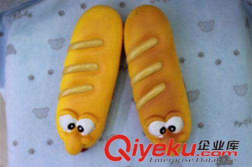 搪膠發聲玩具 搪膠卡通長面包發聲玩具 熱狗漢堡包調皮 狗狗發聲玩具批發原始圖片3