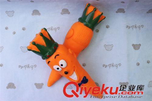 搪膠發(fā)聲玩具 胡蘿卜寵物發(fā)聲啃咬耐咬玩具 搪膠發(fā)聲hg蘿卜先生玩具 搪膠玩具原始圖片2