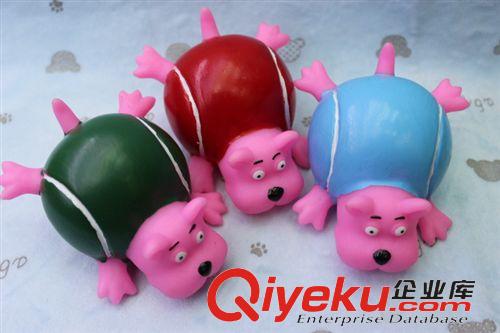 搪膠發(fā)聲玩具 網球小狗 寵物運動玩具 狗狗磨牙玩具 擠壓發(fā)聲 批發(fā)原始圖片2