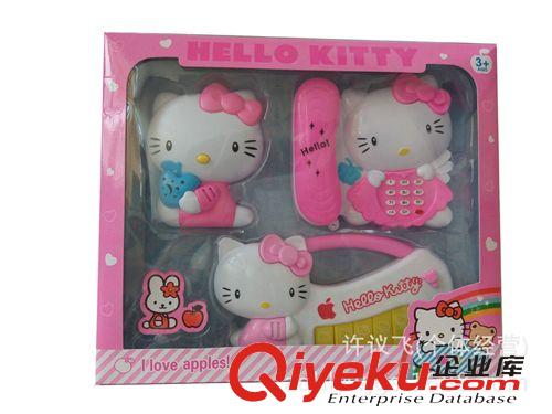 早教益智玩具 tjHelloKitty 凱蒂貓玩具 電話 吉他 手機(jī) 兒童過家家 益智套裝原始圖片2