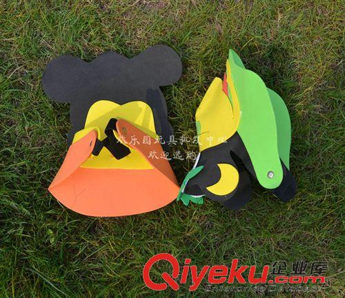 創(chuàng)意玩具 EVA動物立體帽 兒童表演道具小動物帽子幼兒園活動頭飾 批發(fā)