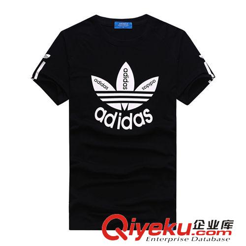 新品專區 運動潮牌休閑男女士短袖T恤春夏新款 外貿圓領純棉吸汗透氣半袖裝原始圖片2