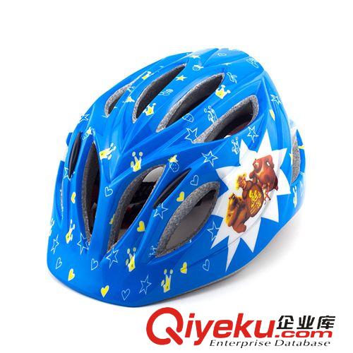 運(yùn)動(dòng)護(hù)具 2014新款戶外一體成型光頭強(qiáng)騎行兒童安全頭盔 旱冰滑板頭盔批發(fā)