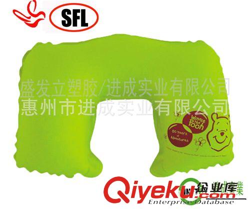 充氣枕頭系列/pillow 【廠家生產(chǎn)】充氣pvc植絨旅行頸枕原始圖片2