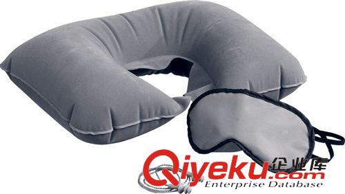充氣枕頭系列/pillow 廠家供應(yīng)PVC植絨充氣休閑枕 U型植絨枕頭 航空保健枕原始圖片3