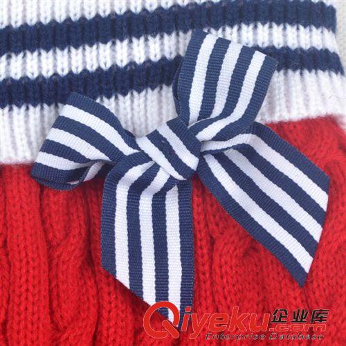 衣服類 CF3610 海軍蝴蝶結(jié)寵物毛衣 全國包郵+折扣 寵物衣服秋冬款代發(fā)原始圖片3