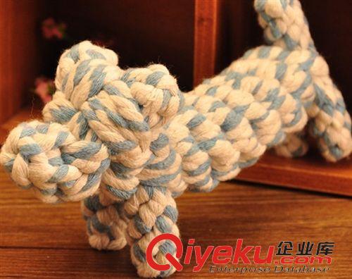 寵物玩具 批發(fā)寵物玩具 耐咬潔牙寵物狗狗玩具/手工編織可愛動(dòng)物棉繩玩具原始圖片3