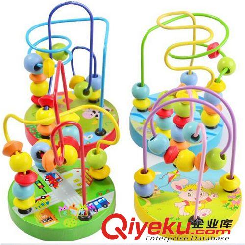 年齡分類 兒童早教智力游戲 嬰幼兒創意串珠木制動物繞珠 寶寶益智玩具批發原始圖片2