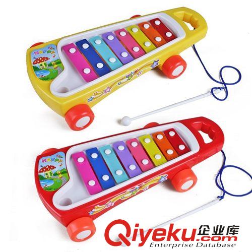 兒童玩具 兒童益智彩色八音琴帶學(xué)步功能 寶寶啟蒙早教七彩敲琴玩具批發(fā)原始圖片2