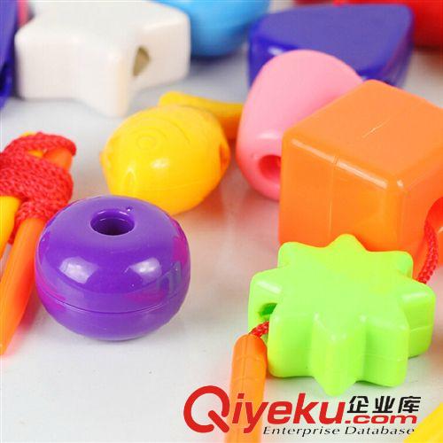 兒童玩具 兒童益智玩具智力大號(hào)串珠寶寶繞珠zp穿珠子形狀20件套裝批發(fā)原始圖片2