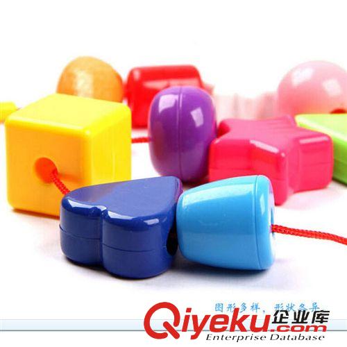 兒童玩具 兒童益智玩具智力大號(hào)串珠寶寶繞珠zp穿珠子形狀20件套裝批發(fā)原始圖片3