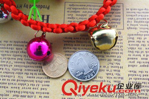 寵物玩具 狗狗紅繩彩色項鏈項圈狗鈴鐺 狗狗項圈 狗圈寵物用品狗項鏈掛飾原始圖片3