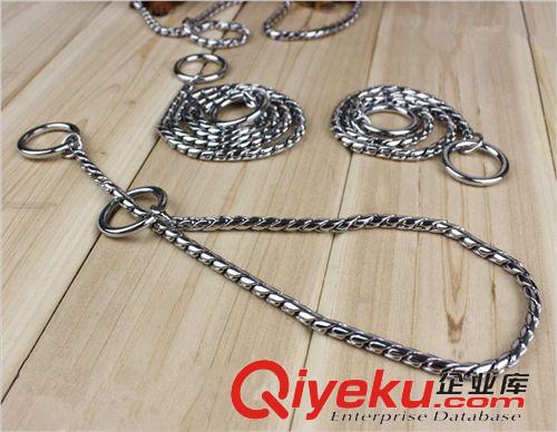 寵物牽引帶 寵物項鏈 狗狗P鏈 蛇鏈 比賽專用項圈 狗狗鐵鏈批發五個型號原始圖片2