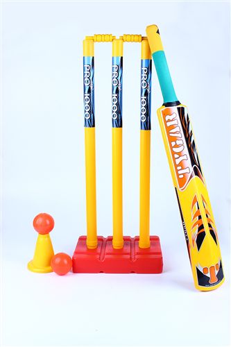 板球CRICKET 印度進口兒童學生用品2個板球拍塑料三立柱板球套裝批發贈收納袋