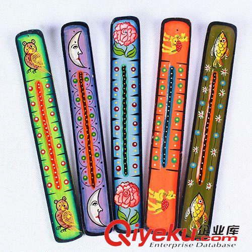 木板香座/香盒 Incence Holders印度進口手工彩繪木板香座插香板批發
