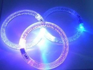 發(fā)光玩具 熒光手環(huán) 七彩閃光 LED發(fā)光手鐲 亞克力鐲子 晚會舞會派對發(fā)光原始圖片2