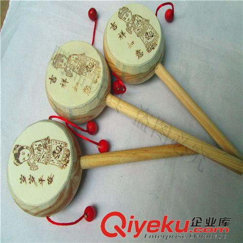 木質(zhì)玩具 義烏玩具批發(fā)懷舊玩具木制撥浪鼓嬰兒玩具環(huán)保10元以下3歲以下原始圖片2
