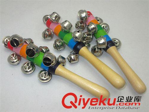 嬰兒玩具 木質七彩手搖鈴串鈴嬰幼兒益智鈴鐺玩具批發廠家直銷原始圖片2