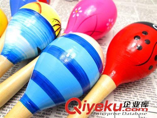 嬰兒玩具 木質玩具批發中號木制沙鈴嬰幼兒益智手抓手握玩具奧爾夫樂器原始圖片3