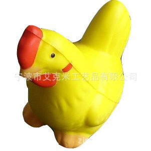 PU動物 熱銷供應PU雞 可貼印LOGO促銷禮品 PU發泡工藝品