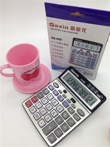 高新龍 高新龍GA-669大號語音計算器 辦公商務型12位數計算機 水晶按鍵原始圖片2