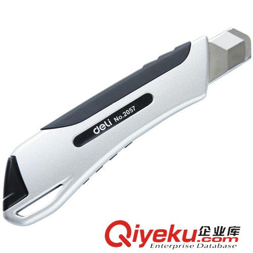 切紙刀系列 得力2057美工刀 大號美術刀 金屬裁紙刀 鋅合金刀殼 鋒利安全裁剪原始圖片3