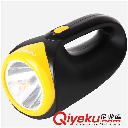 生活用品 得力3667探照燈 LED手電筒 塑料外殼手電筒 可循環(huán)管充電手電筒