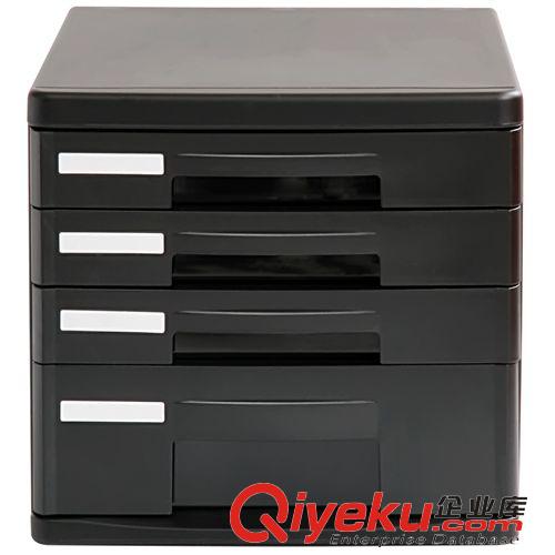 收納用品 得力文件柜9772 桌面資料整理收納柜 塑料抽屜柜 辦公用 四層無鎖原始圖片3