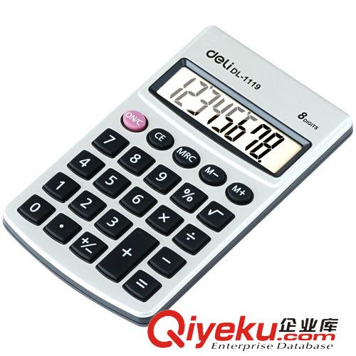 電子用品 得力1119小型便攜式迷你掌上卡片小型計算器 送皮保護(hù)套原始圖片3