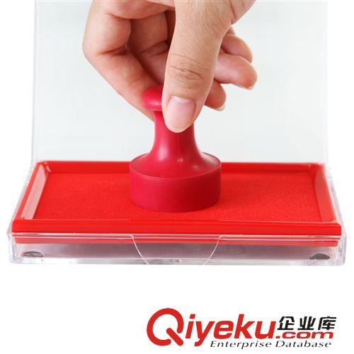 會計(jì)用品 得力辦公用品文具9864大號超大印泥 紅藍(lán)黑色財務(wù)速快干加墨印臺