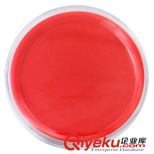 會計用品 得力快干印臺9863 紅色藍色圓形橡皮章印泥 財務專用原始圖片2