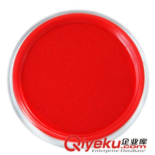 會計用品 得力快干印臺9863 紅色藍色圓形橡皮章印泥 財務專用原始圖片3