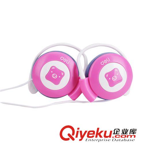 數碼 耗材 得力4369耳掛式立體聲耳機時尚動感音質小巧高保真糖果高兼容1.2M原始圖片2