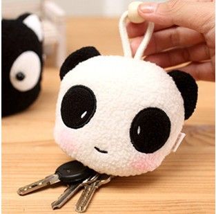 韓國文具 可愛章魚卡通毛絨布藝鑰匙包女韓國抽拉式鑰匙扣掛手原始圖片3